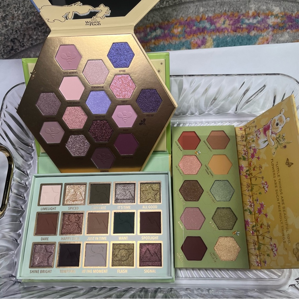 Moira Time to Shine Palette Colourpop & Catrice Winnie the Pooh palettes